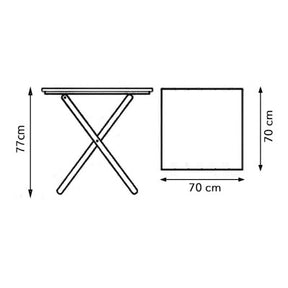 [PRÉ-BLACK FRIDAY] - Kit de Mesa Dobrável 70X70cm, 4 Cadeiras dobrável - Heineken Marrom- Madeira maciça
