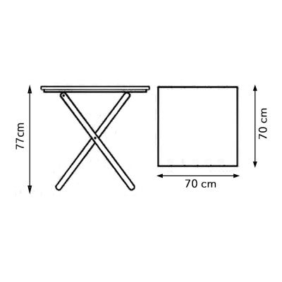[PRÉ-BLACK FRIDAY] - Kit de Mesa Dobrável 70X70cm, 4 Cadeiras dobrável - Heineken Marrom- Madeira maciça