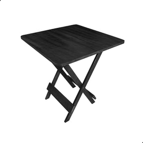 [PRÉ-BLACK FRIDAY] - Kit de Mesa Dobrável 70X70cm, 4 Cadeiras dobrável, PRETA - Madeira maciça - Casa da Mesa
