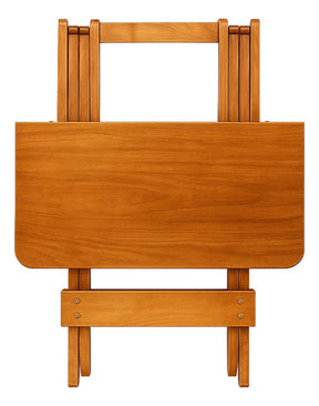 [PRÉ-BLACK FRIDAY] - Kit de Mesa Dobrável, 4 Cadeiras dobrável - MEL - Madeira maciça