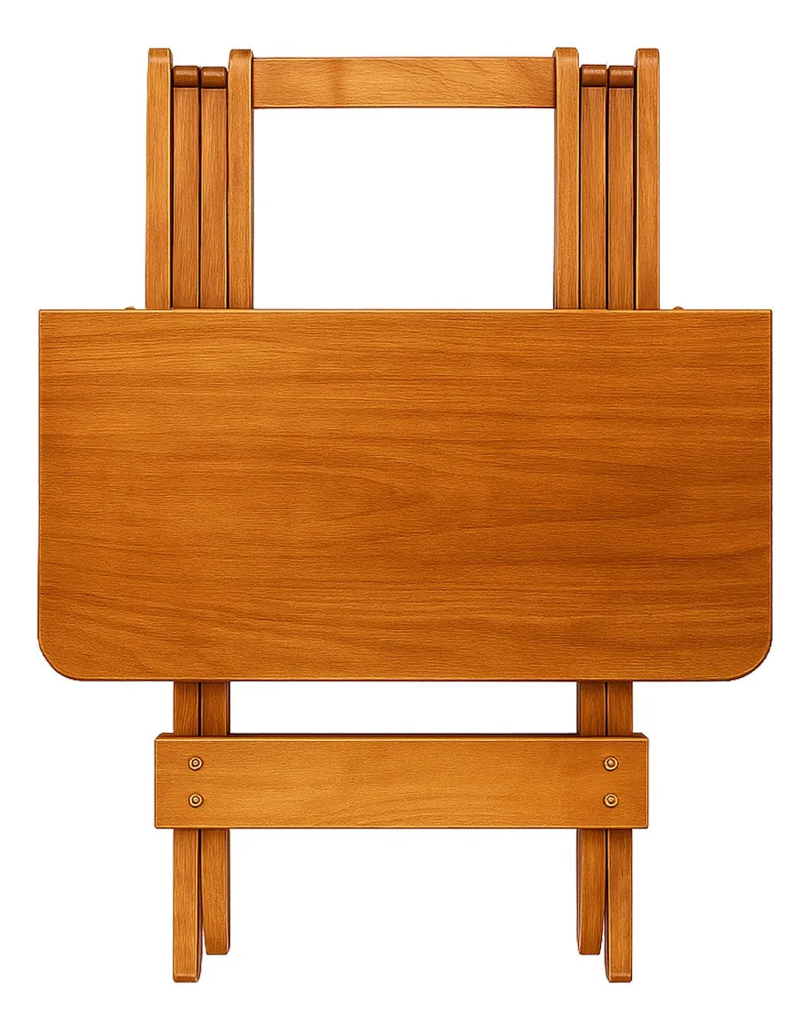 [PRÉ-BLACK FRIDAY] - Kit de Mesa Dobrável, 4 Cadeiras dobrável - MEL - Madeira maciça