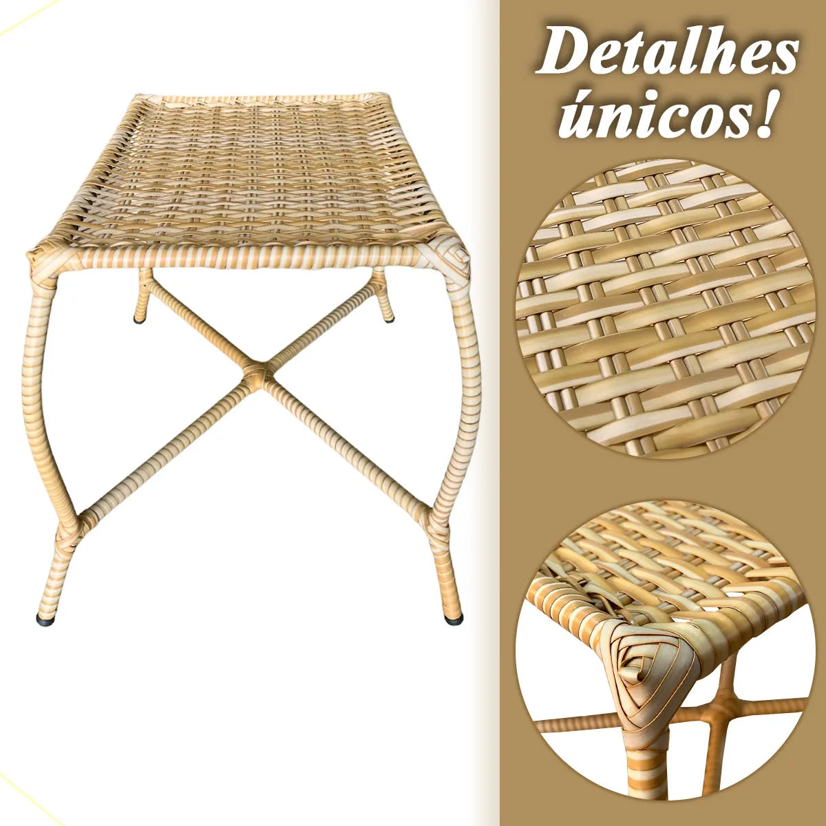 [PRÉ-BLACK FRIDAY] - Kit 4 Cadeiras TRAMA, Fibra Junto Alta Qualidade 86cm Amarelo Claro + 1 Mesa brinde - CASA DA MESA