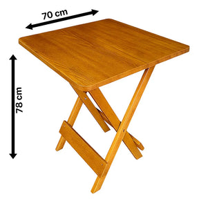 [PRÉ-BLACK FRIDAY] - Kit de Mesa Dobrável, 4 Cadeiras dobrável - MEL - Madeira maciça