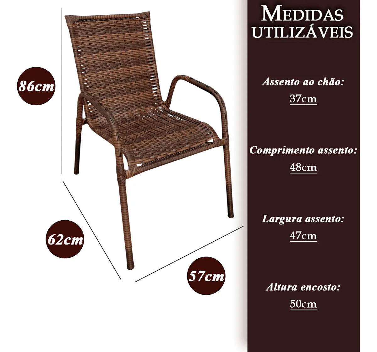 [PRÉ-BLACK FRIDAY] - Kit 4 Cadeiras TRAMA, Fibra Junto Alta Qualidade 86cm Amêndoa Chocolate + 1 Mesa brinde - CASA DA MESA
