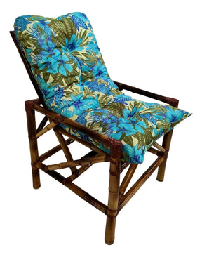[PRÉ-BLACK FRIDAY] - KIT 1 Namoradeira, 2 Cadeiras Completo flor azul bonito+ Brinde 1 Mesa Centro, 4 Almofadas P/ Jardim - CASA DA MESA