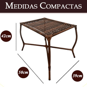 [PRÉ-BLACK FRIDAY] - Kit 4 Cadeiras TRAMA, Fibra Junto Alta Qualidade 86cm Amêndoa Chocolate + 1 Mesa brinde - CASA DA MESA