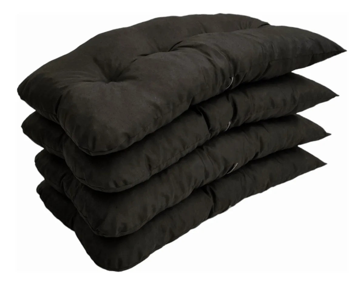 [PRÉ-BLACK FRIDAY] - KIT 1 Namoradeira, 2 Cadeiras Completo PRETO + Brinde 1 Mesa Centro, 4 Almofadas P/ Jardim - CASA DA MESA