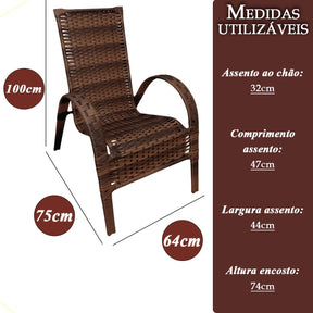 [PRÉ-BLACK FRIDAY] - Kit com 4 cadeiras de Fibra JUNCO Sintética de alta qualidade + 1 Mesa de fibra Brinde, Cor: AMÊNDOAS CHOCOLATE