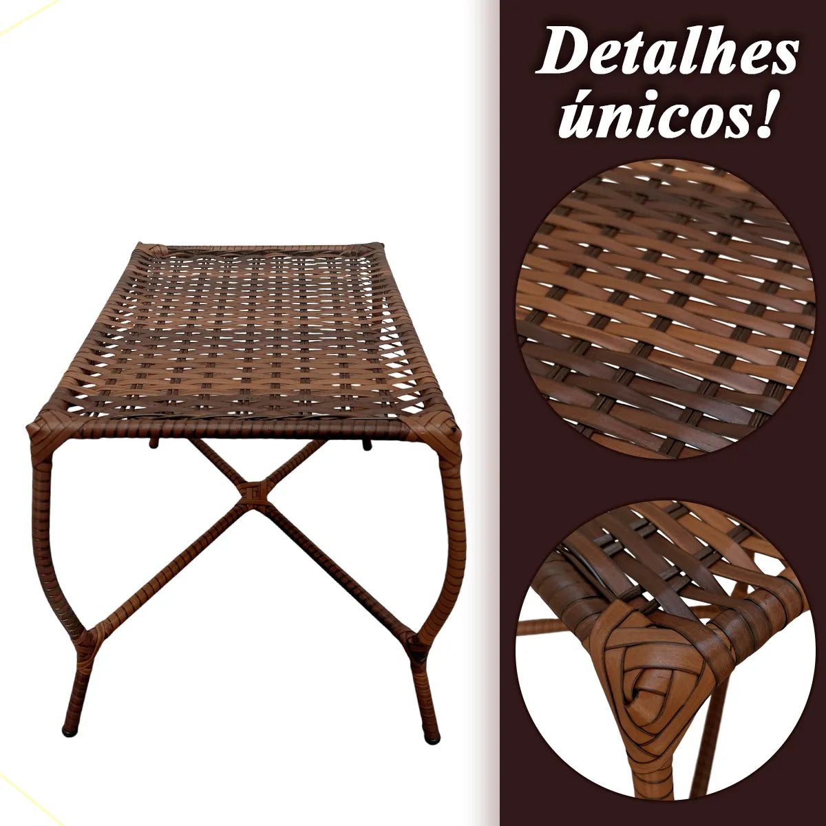 [PRÉ-BLACK FRIDAY] - Kit 4 Cadeiras TRAMA, Fibra Junto Alta Qualidade 86cm Amêndoa Chocolate + 1 Mesa brinde - CASA DA MESA