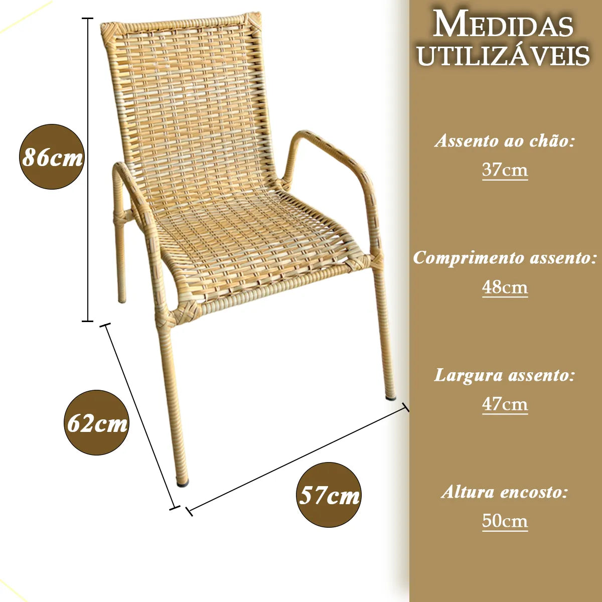 [PRÉ-BLACK FRIDAY] - Kit 4 Cadeiras TRAMA, Fibra Junto Alta Qualidade 86cm Amarelo Claro + 1 Mesa brinde - CASA DA MESA