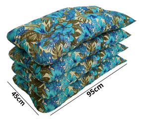 [PRÉ-BLACK FRIDAY] - KIT 1 Namoradeira, 2 Cadeiras Completo flor azul bonito+ Brinde 1 Mesa Centro, 4 Almofadas P/ Jardim - CASA DA MESA