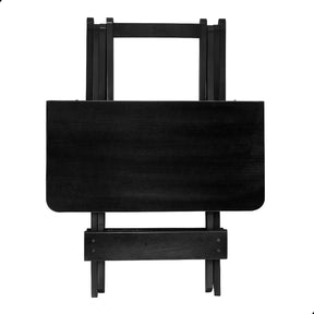 [PRÉ-BLACK FRIDAY] - Kit de Mesa Dobrável 70X70cm, 4 Cadeiras dobrável, PRETA - Madeira maciça - Casa da Mesa