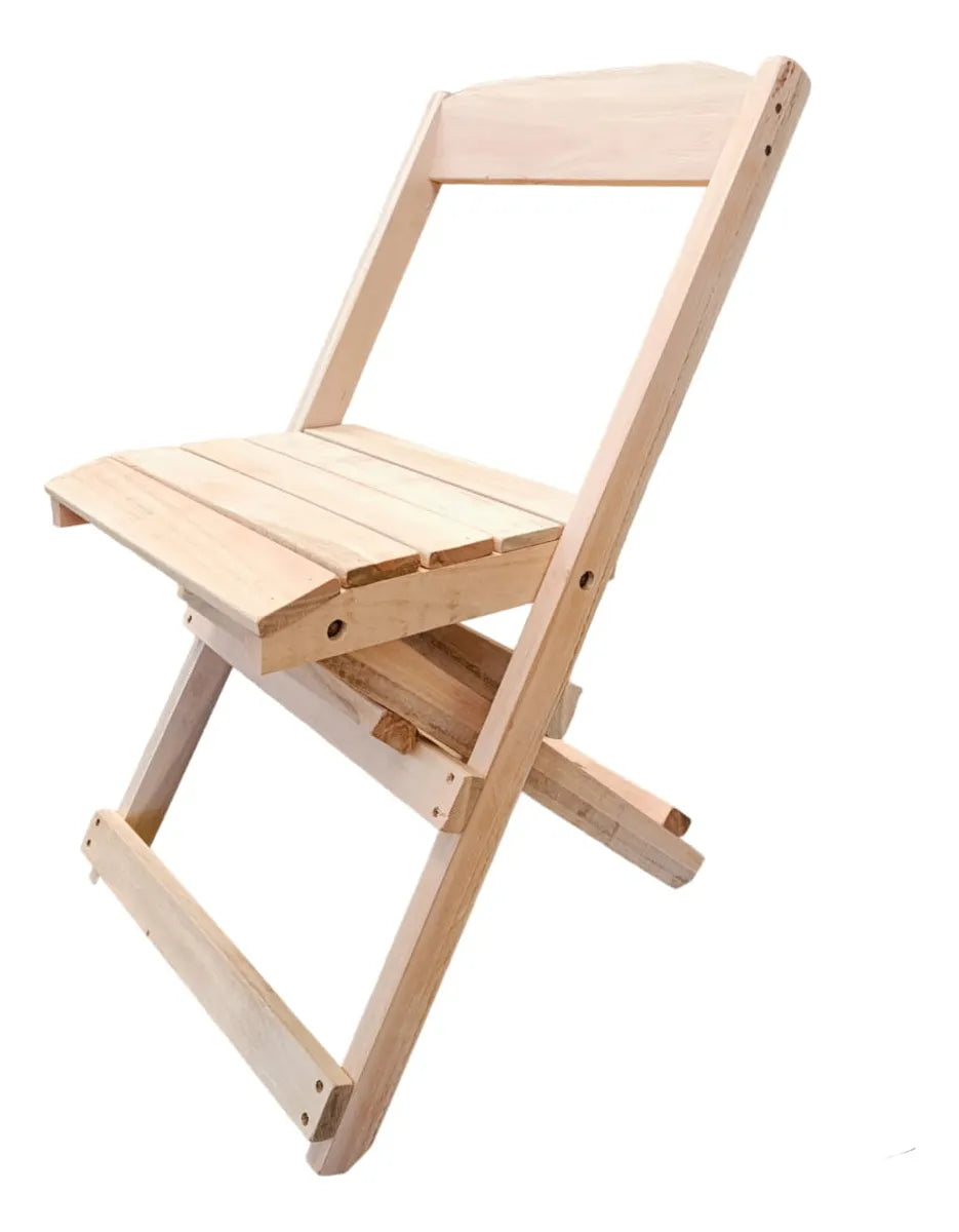 [PRÉ-BLACK FRIDAY] - Kit Mesa Dobrável, 4 Cadeiras dobráveis de madeira, 70X70cm - SEM COR- Casa da Mesa