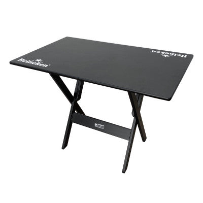 [PRÉ-BLACK FRIDAY] - Kit de Mesa Dobrável 110x70cm, 6 Cadeiras dobrável, Heineken PRETA- Madeira maciça - Casa da Mesa