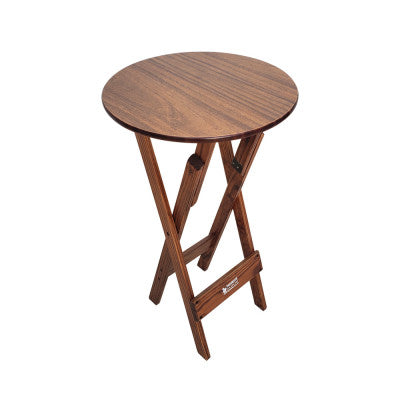 [PRÉ-BLACK FRIDAY] - Kit Bistrô 58cm dobrável, 4 Banquetas dobráveis de madeira, - IMBUIA - Casa da Mesa