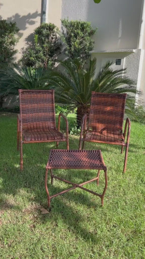 [PRÉ-BLACK FRIDAY] - Kit 4 Cadeiras TRAMA, Fibra Junto Alta Qualidade 86cm Amêndoa Chocolate + 1 Mesa brinde - CASA DA MESA